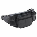 Large Solid Genuine Leather Waist Bag / Fanny Pack